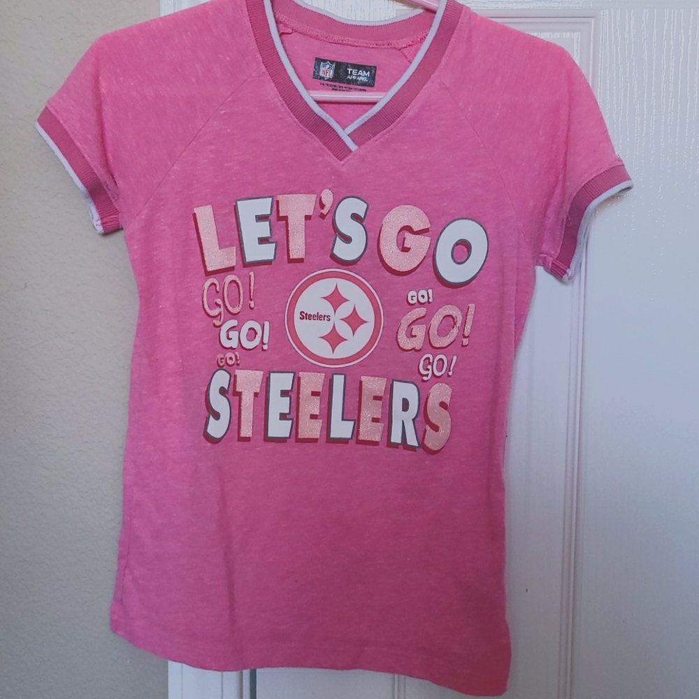 Girls Pittsburgh Steelers pink shirt